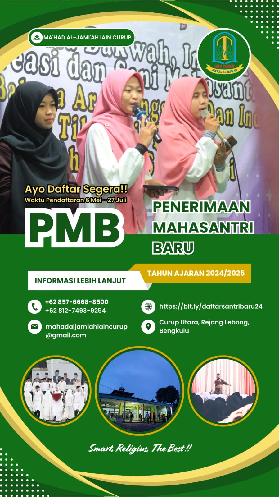 Telah di buka Bagi Mahasiswa Baru Untuk Tinggal di Asrama Ma’had Al-Jami’ah IAIN Curup, Ini Syarat dan Ketentuannya